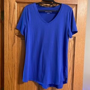 Royal blue v necked t by Soft Surroundings